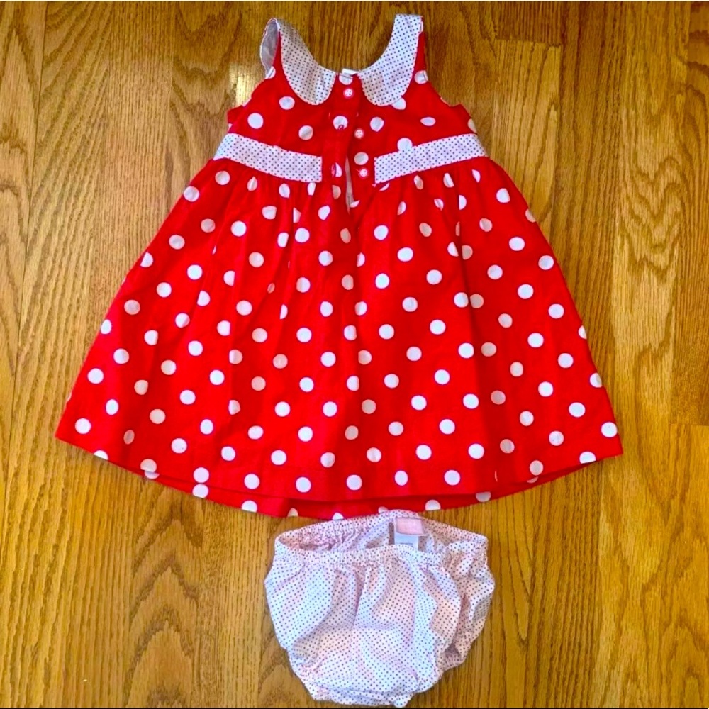 Janie and Jack red polka dot dress